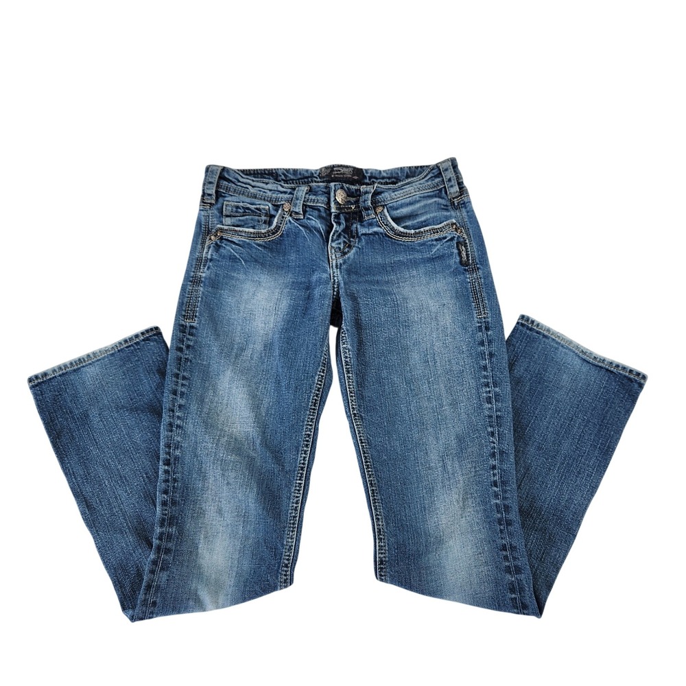 Silver Jeans Co Aiko Mid‎ Baby Boot Medium Wash Denim Jeans W26 L31 L33511SJB369
